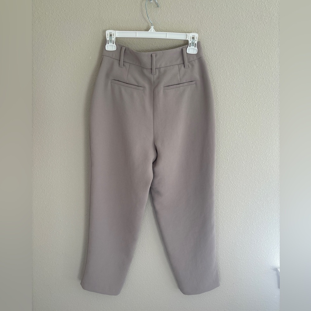 Aritzia Wilfred Taupe tie front Ankle Pants size 6 - Picture 3 of 5